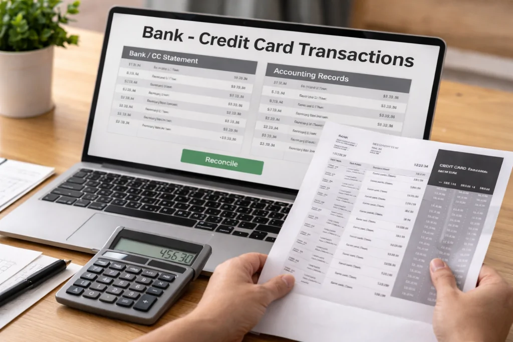 Reconcile Bank and Credit Card Transactions